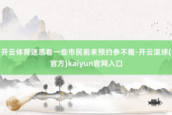 开云体育迷惑着一些市民前来预约参不雅-开云滚球(官方)kaiyun官网入口